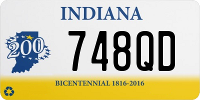 IN license plate 748QD