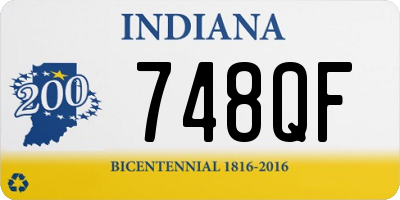 IN license plate 748QF