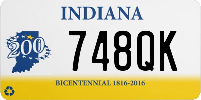 IN license plate 748QK