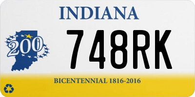 IN license plate 748RK