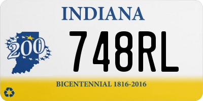 IN license plate 748RL