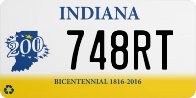 IN license plate 748RT