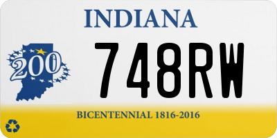 IN license plate 748RW