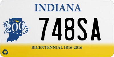 IN license plate 748SA