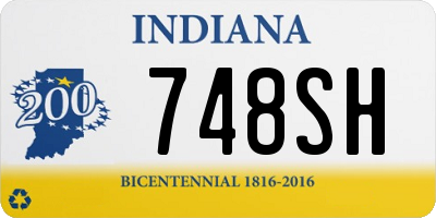 IN license plate 748SH