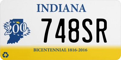 IN license plate 748SR