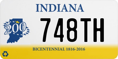 IN license plate 748TH