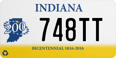 IN license plate 748TT