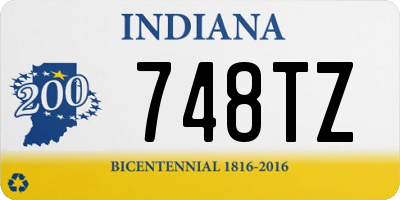 IN license plate 748TZ