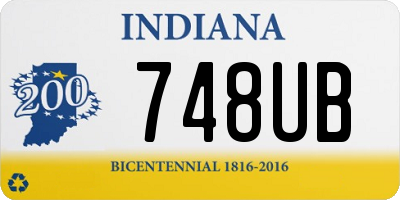 IN license plate 748UB