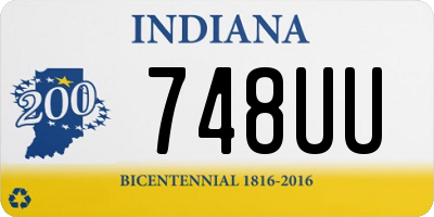 IN license plate 748UU