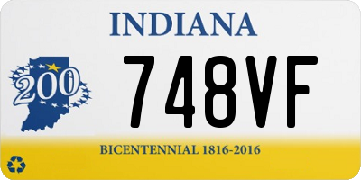 IN license plate 748VF