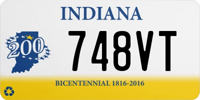 IN license plate 748VT