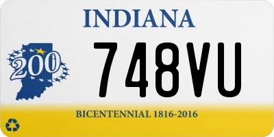 IN license plate 748VU