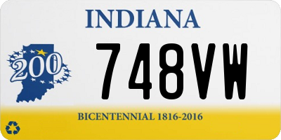 IN license plate 748VW