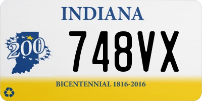 IN license plate 748VX