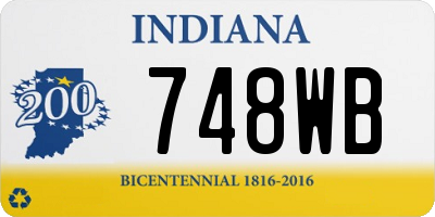 IN license plate 748WB