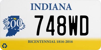 IN license plate 748WD