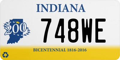 IN license plate 748WE
