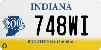 IN license plate 748WI