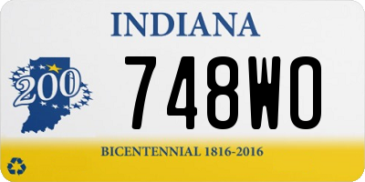 IN license plate 748WO