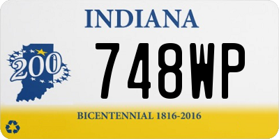 IN license plate 748WP