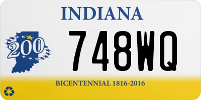 IN license plate 748WQ