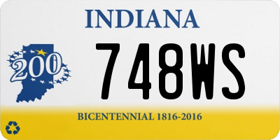 IN license plate 748WS