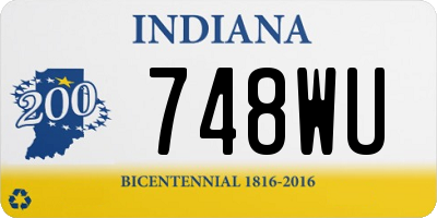 IN license plate 748WU
