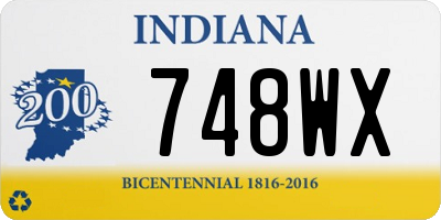 IN license plate 748WX