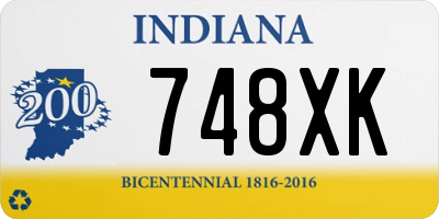 IN license plate 748XK