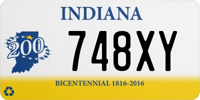 IN license plate 748XY