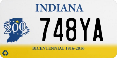 IN license plate 748YA