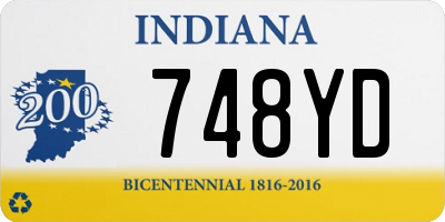 IN license plate 748YD