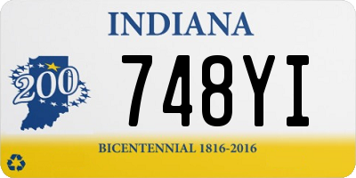 IN license plate 748YI