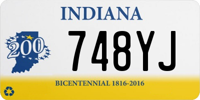 IN license plate 748YJ