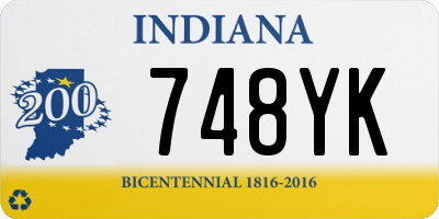 IN license plate 748YK