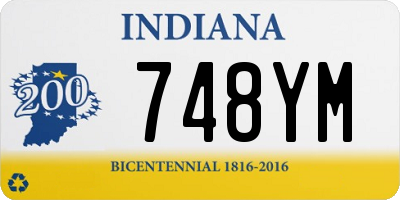 IN license plate 748YM