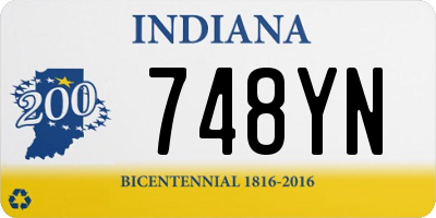 IN license plate 748YN