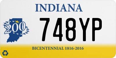 IN license plate 748YP