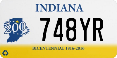 IN license plate 748YR
