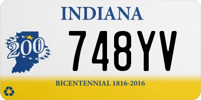 IN license plate 748YV