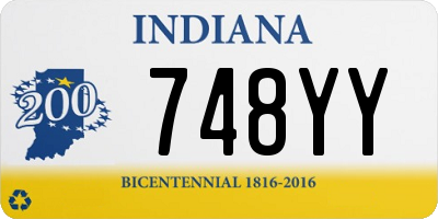 IN license plate 748YY