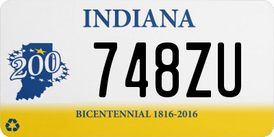 IN license plate 748ZU