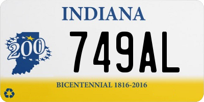 IN license plate 749AL