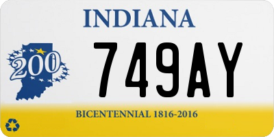 IN license plate 749AY