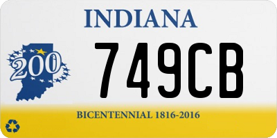 IN license plate 749CB