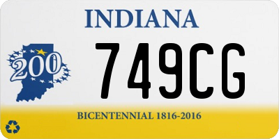 IN license plate 749CG
