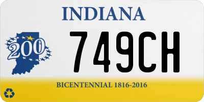 IN license plate 749CH