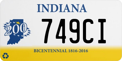 IN license plate 749CI